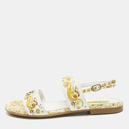 Dolce & Gabbana: Жёлтые сандалии  Majolica