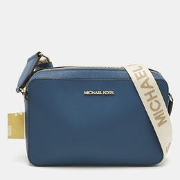 Michael Kors: Голубая сумка через плечо  Jet Set