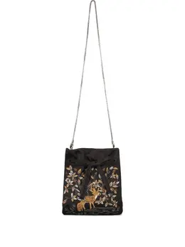 Alberta Ferretti: Чёрная сумка через плечо 