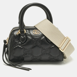 Gucci: Чёрная сумка  GG
