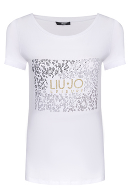 LIU JO: Белая футболка 