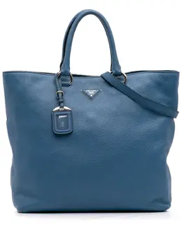 Prada Pre-Owned: Голубая сумка-шоппер 