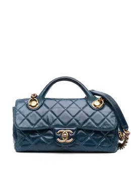 CHANEL Pre-Owned: Голубая сумка 