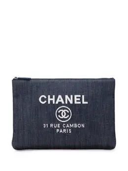 CHANEL Pre-Owned: Голубой клатч 