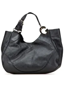 Gucci Pre-Owned: Чёрная сумка-шоппер 