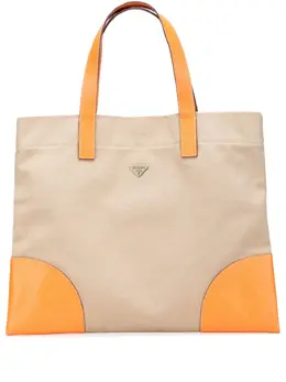 Prada Pre-Owned: Коричневая сумка-шоппер 