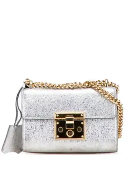Gucci Pre-Owned: Серебристая сумка через плечо 