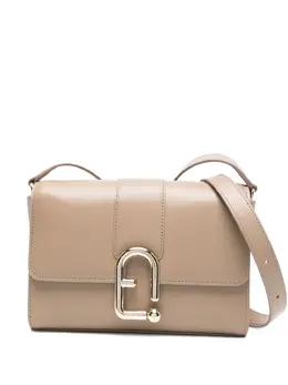 Furla: Бежевая сумка через плечо 