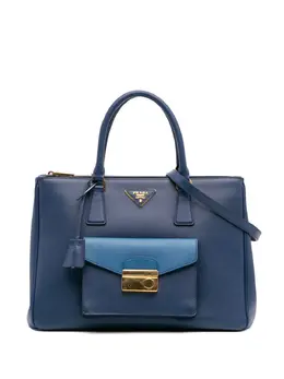 Prada Pre-Owned: Голубая сумка 