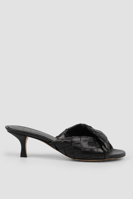 Bottega Veneta: Чёрные сабо 