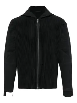 Homme Plissé Issey Miyake: Чёрная толстовка 