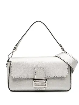 Fendi Pre-Owned: Серебристая сумка 
