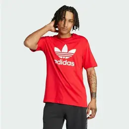 adidas: Красная футболка  Adicolor