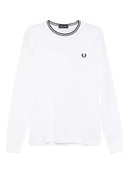 Fred Perry: Белая футболка  Twin Tipped