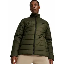 PUMA: Зелёная куртка  Essentials
