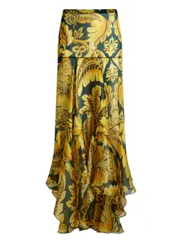 ETRO: Юбка с растительным принтом 