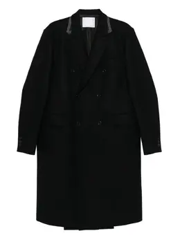 sacai: Двубортное пальто 