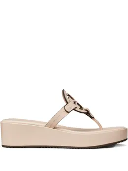Tory Burch: Бежевые шлёпанцы  Miller