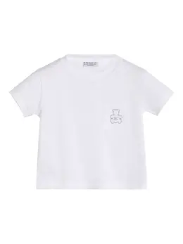 Brunello Cucinelli Kids: Белая футболка 