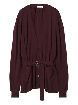Lanvin: Бордовый кардиган 