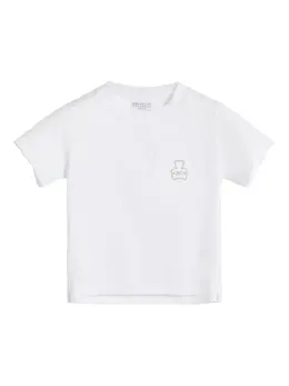 Brunello Cucinelli Kids: Белая футболка 