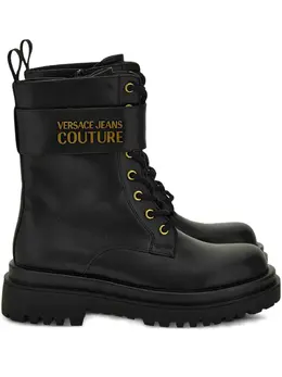 Versace Jeans Couture: Чёрные ботинки 