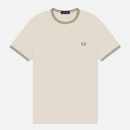 Fred Perry: Белая футболка  Twin Tipped