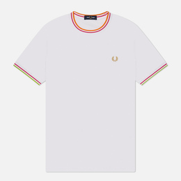 Fred Perry: Белая футболка  Twin Tipped
