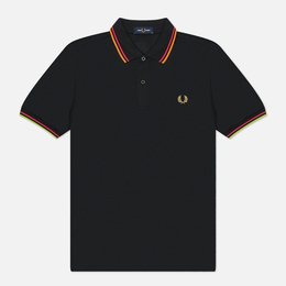 Fred Perry: Чёрное поло  Twin Tipped