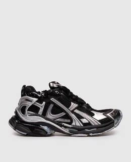 Balenciaga: Чёрные кроссовки  Runner