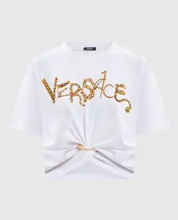 Versace: Белая футболка 