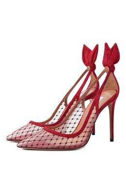 Aquazzura: Бордовые туфли  Bow Tie