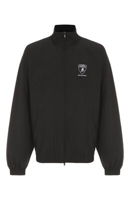 Balenciaga: Чёрная куртка 