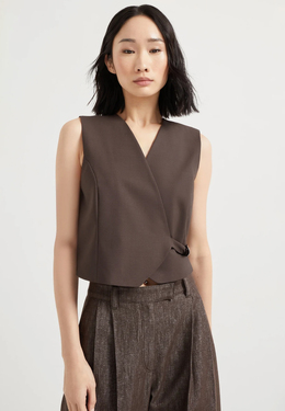 BRUNELLO CUCINELLI: Коричневый жилет 