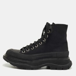 Alexander McQueen: Чёрные кроссовки  Tread Slick