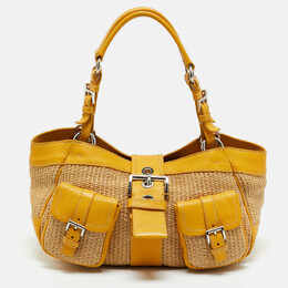 Prada: Жёлтая сумка 