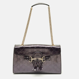 Gucci: Фиолетовая сумка 