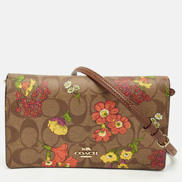 Coach: Коричневая сумка через плечо 