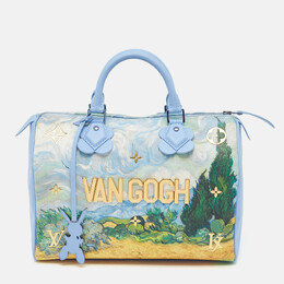 Louis Vuitton: Голубая сумка  Speedy 30