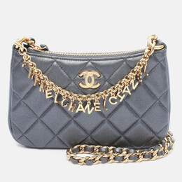 Chanel: Серая сумка через плечо 