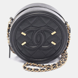 Chanel: Чёрная сумка через плечо 