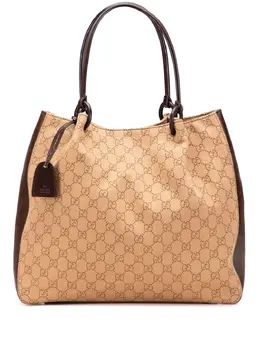 Gucci Pre-Owned: Коричневая сумка-шоппер 
