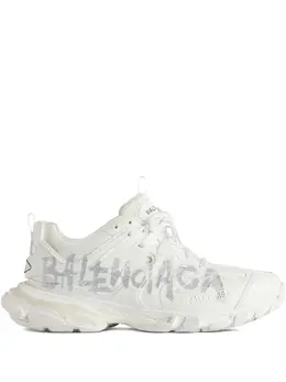 Balenciaga: Белые кроссовки  Track