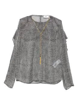Elisabetta Franchi: Топ с животным принтом 