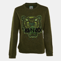Kenzo: Зелёный свитшот  Tiger