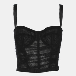 Dolce & Gabbana: Чёрный топ 
