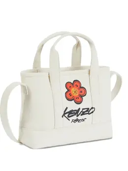 Kenzo: Сумка-шоппер с цветочным принтом 