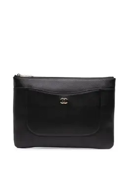 CHANEL Pre-Owned: Чёрный клатч 