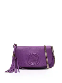 Gucci Pre-Owned: Фиолетовая сумка через плечо 