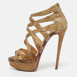Christian Louboutin: Коричневые сандалии 
